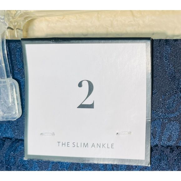 NWT White House Black Market Jacquard Blue Slim Ankle Size 2 $89 Whimsigoth - Picture 14 of 14